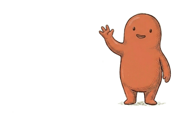 The Pull, a coral creature, waving hello